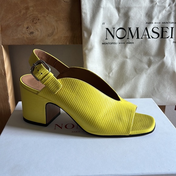Nomasei Baghera shoes in embossed yellow size 39.5 eu (8.5 USA) - Picture 5 of 9